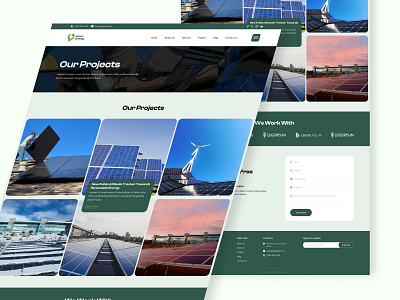 Solar Projects Website Page UI Design design graphic design landing page project page solar solar power ui ui design ui ux web design website