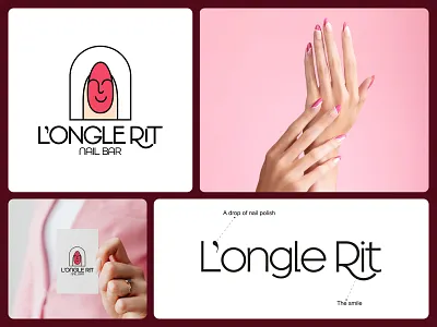 L'ongle rit - Logo design branding illustration logo nail art nail bar nail salon nails