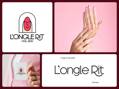 L'ongle rit - Logo design branding illustration logo nail art nail bar nail salon nails