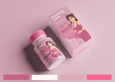 Cartoon Character / Packaging for prenatal vitamins branding design graphic design illustration logo logo design vector