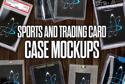 Sports and Trading Card Case Mockups bgs card case card template graded card mockup one touch pokemon card psa slabs sport card sports sports card sports design toploader