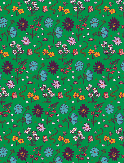 Meadow Lark 🌼 floral pattern floral repeating pattern floral surface pattern florals flower pattern meadow pattern