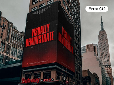 NYC Billboard Mockup ad advertising billboard building city download free freebie mockup outdoor photoshop pixelbuddha poster psd street template urban