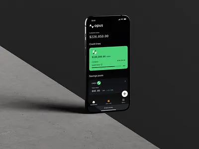 Opus Dashboard app crypto minimal opus ui ux