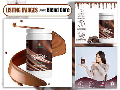 AMAZON 7 LISTING DESIGN FOR BLEND CORE. amazon listing images animation brand designs branding graphic design infographic design life style images design logo motion graphics poster poster design product images design ui