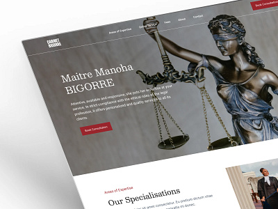 Cabinet Bigorre - Lawyer Web Design homepage design lawyer web design website