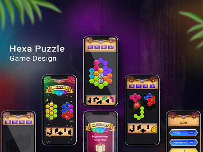 Hexa Puzzle Game Design (Sold) 2d games 3d games hexa game design puzzle game design ui ux game design