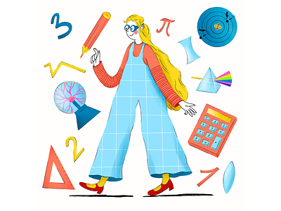 An edu illustration character characterdesign edu education illustration illustrator math mathematics optic physics school study tech