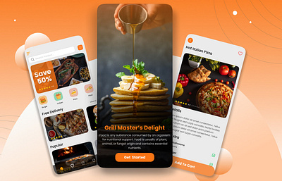 Restaurant - Mobile App Design adobe xd app design figma graphic design ui web design