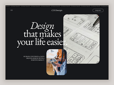 C37 Design Studio branding design design studio home page landing page site design studio typography ui website website design