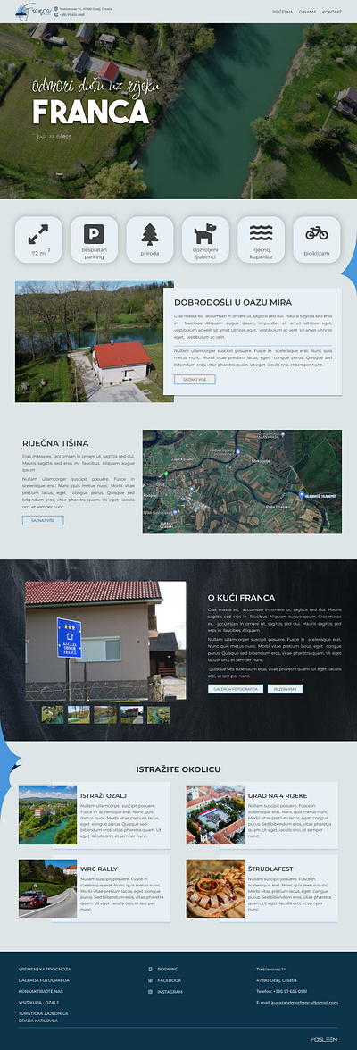 Vacation home Franca website design figma frontend ui design web webpage website