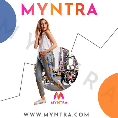 Brand Poster branding clothing designer fashion graphic design myntra poster social media post style typography ui