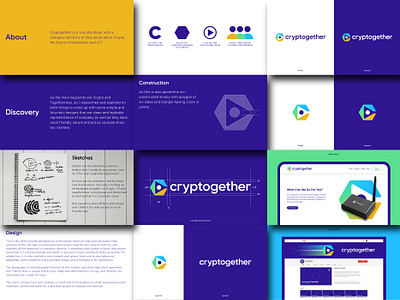 Cryptogether branding graphic design illustration logo typography