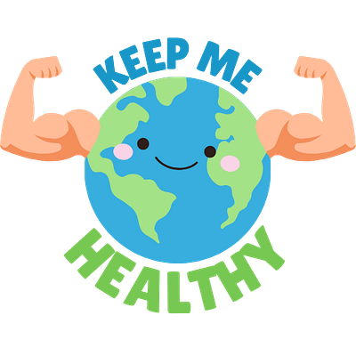 Earth's Day: Keep Me Healthy canva earth day environment go green graphic design illustration mother earth playoff rebound sticker mule