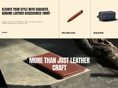 Sapindelick - Landing Page Design accessoris website design landing landing page leather leather bag leather website page ui ui design ux website