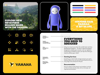 Yahaha — Game Platform. Branding brand identity branding clean crypto design gaming graphic design identity illustration metaverse minimal web 3