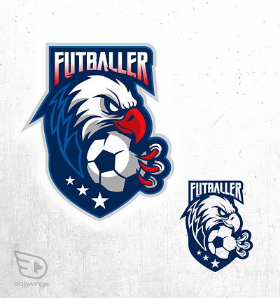Logo concept - US Youth soccer chipdavid dogwings drawing eagle futbol logo soccer stars vector youth sports