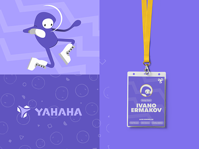 Yahaha — Game Platform. Branding & Illustrations branding event gaming graphic design illustration logo mascot mockup violet web3