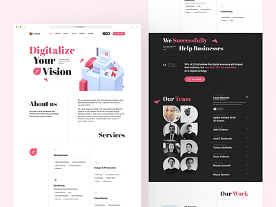 Landing Page for Digital Agency creative design desktop figma ui uiux ux webdesign