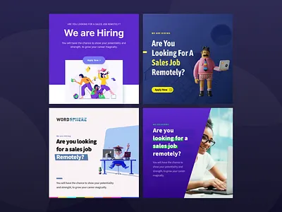 Social Media Post for Hiring dribbble facebook get hired hire hire us hiring instagram post social media social media graphic socmed square twitter x