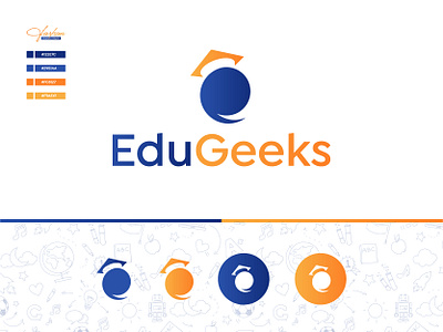 Ed-Tech Logo : EduGeeks branding design graphic design logo