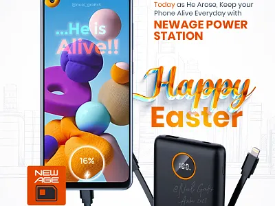 Ad flyer for Newage graphic design