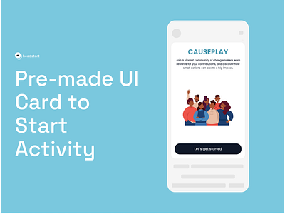 UI Card to Start Activity achievement app design figma gamification mobile app rewards ui ui cards ui design ui kit uiux ux ux design