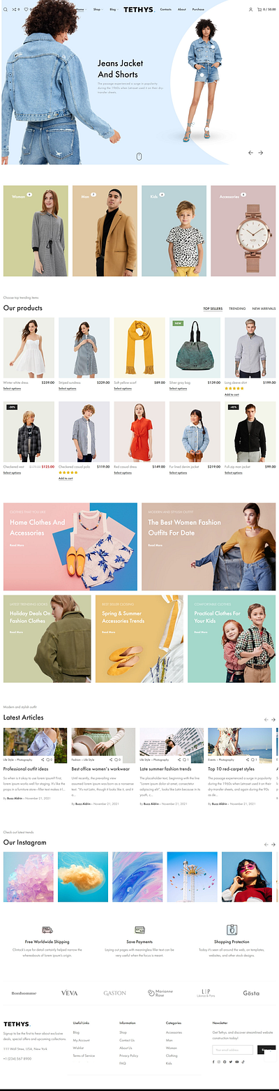 Clothing Store Website-ii branding design graphic design ui ux website wordpress