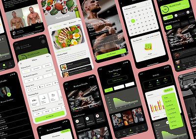 Fitness App Design Concept app design graphic design ui ux