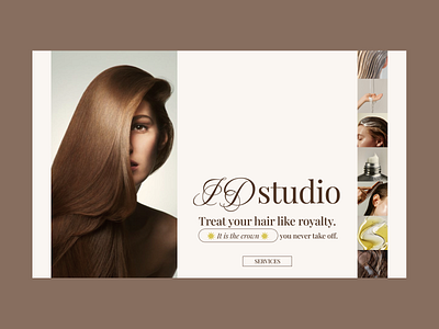 HAIR SALON WEBSITE DESIGN app beaty design hair main mobile page salon studio ui ux web website