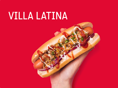 Villa Latina Hot Dogs branding design graphic design illustration logo typography venezuela