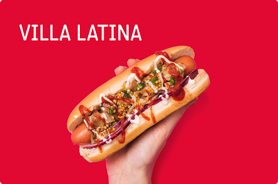 Villa Latina Hot Dogs branding design graphic design illustration logo typography venezuela