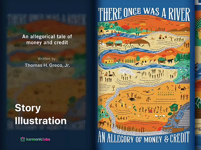 There Once Was A River 🌍 (an allegorical tale of money) after effects animation illustration minimal story visualization visual design