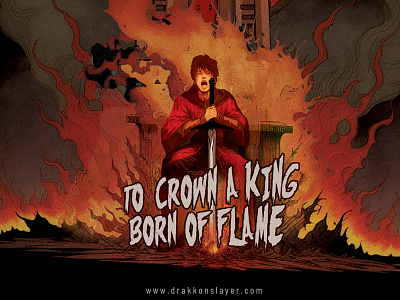 To Crown a King Born of Flame character co comics concept fire graphic design illustration king swords