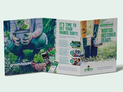 Dew4Him 2023 Case for Support brochure campaign collateral graphic design nonprofits trifold typography