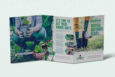 Dew4Him 2023 Case for Support brochure campaign collateral graphic design nonprofits trifold typography