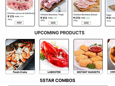 Home page of MEATSEA by 5star branding ecommerce foodwebsitedesign homepage intern landingpage seafoodhomepage seafoodwebsite ui uiinspiration uiux