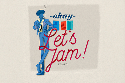 Let's Jam! cowboy bepop graphic design illustration lets jam! spike