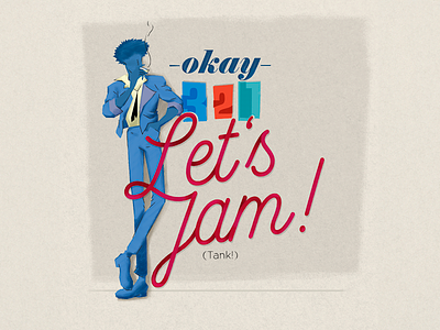 Let's Jam! cowboy bepop graphic design illustration lets jam! spike