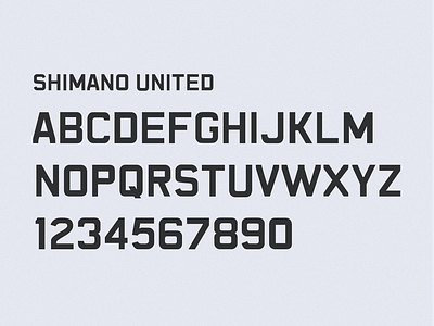 Shimano United cycling gravel typeface typo typography