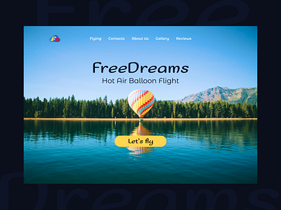 FreeDreams air balloon designer figma freedom graphic design logo marketing ui up ux