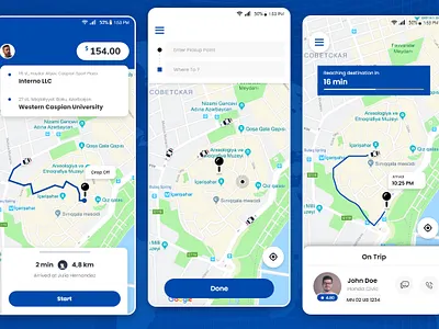 Rider Booking - Mobile App UI/UX Design app design mobile app mobile app design rider app design riding app design texi app design ui design ui designer