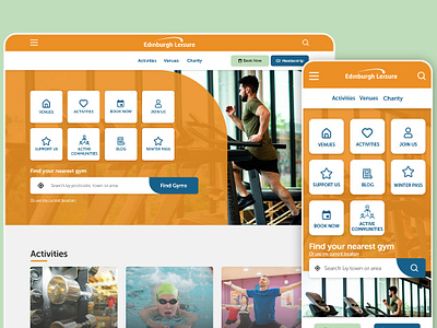 Edinburgh - gym website design and develop gym website gym website design web design web develop
