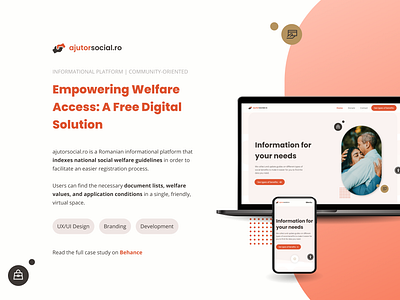 ajutorsocial.ro • Info platform • UX/UI Case Study ai branding design development documentation figma illustrator information logo machine learning photoshop platform romania romanian social good social welfare ui user interviews user persona webflow