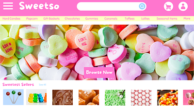 DailyUi 016 / Sweetso Pop-up Ad candies candy chocolate cute daily ui 016 dailyui dailyui 016 ecommerce store ecommerce website food homepage graphic design homepage ui website website design website homepage yummy