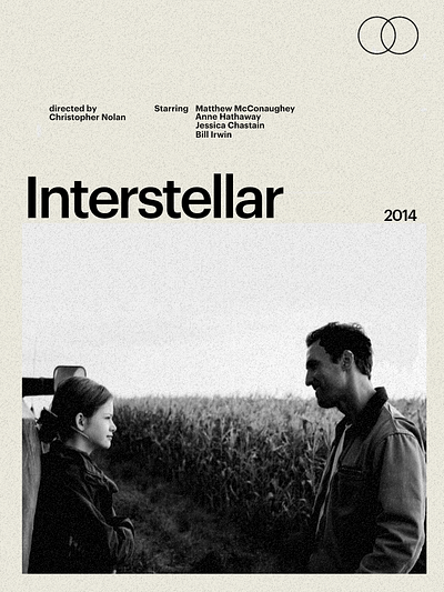 Interstellar graphic design typography