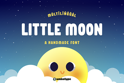 Little Moon - Multilingual Display Font animation font bold font cartoon font childbook font cute font font design outstanding font