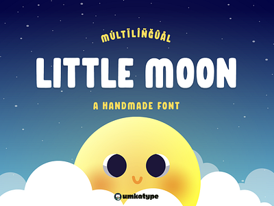 Little Moon - Multilingual Display Font animation font bold font cartoon font childbook font cute font font design outstanding font