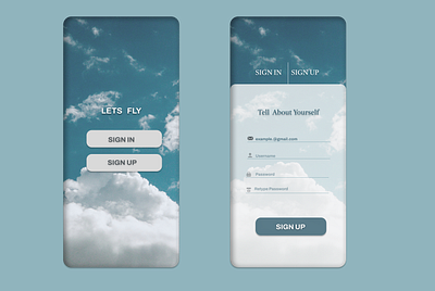 Let's Fly application dailyui graphic design signform signup ui uidesign ux