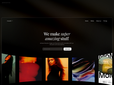 Design Agency - Landing Page Design black design dark mode modern design ui web design web3